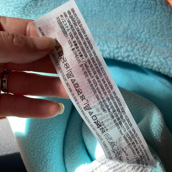 Disney Mickey Fleece Jacket Pullover with Peace Sign in Blue - Picture 9 of 9